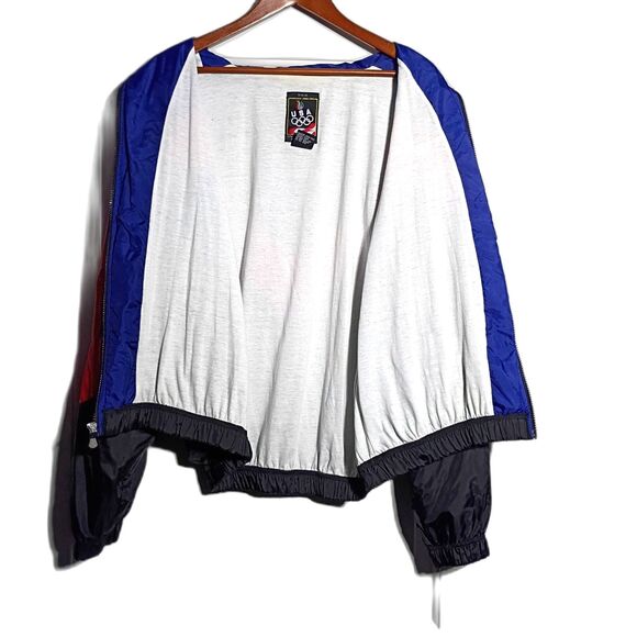 Vintage 90s Team USA Olympics Windbreaker Loose Fit Embroidered Men's M Atlanta - Picture 5 of 10